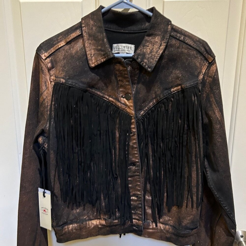 Idyllwind Fringed Jacket-Gold on Black NWT Size 12 (Fueled by Miranda Lambert)